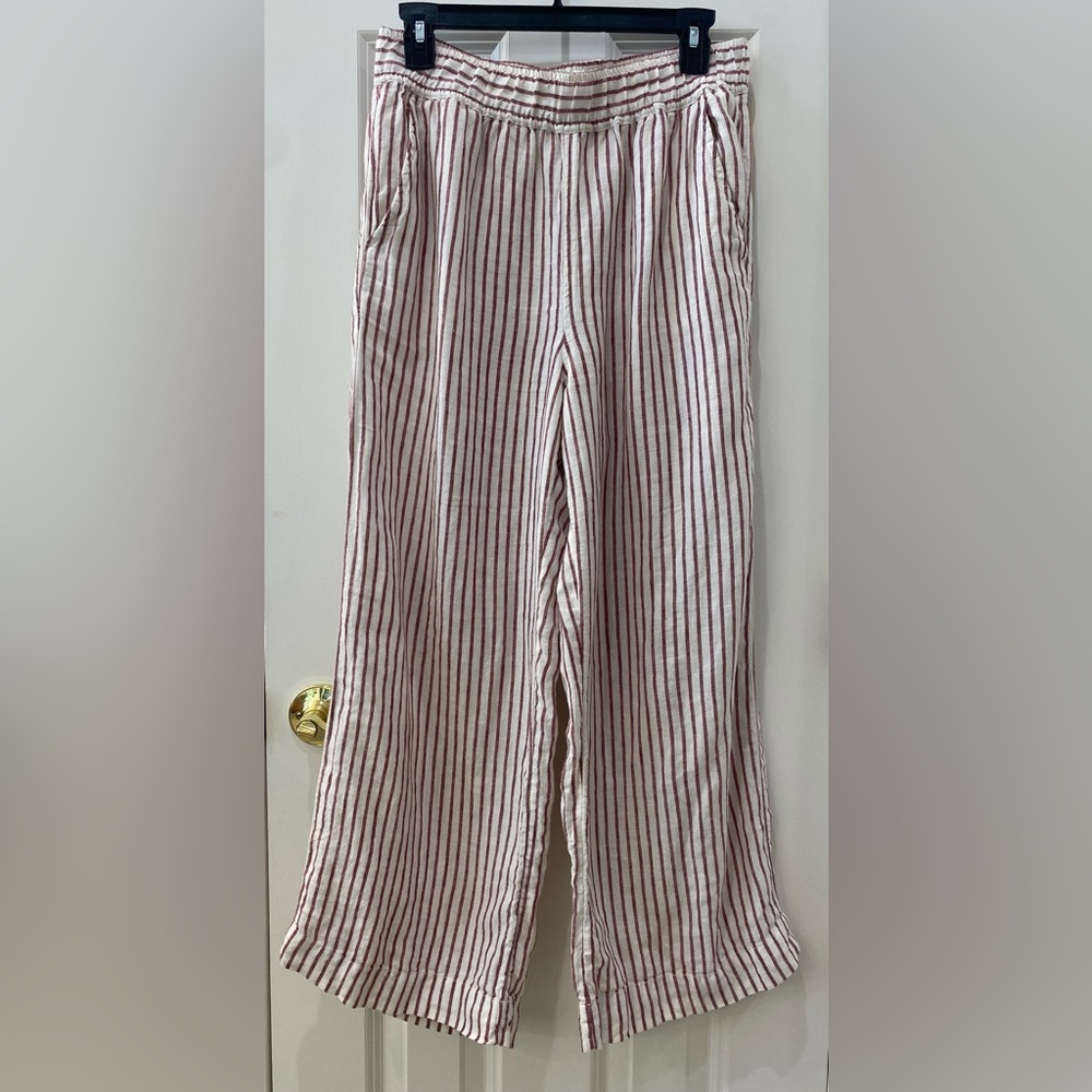 Artisan NY 100% linen, striped pants, women’s S ♥️